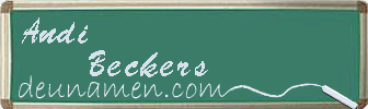 Andi Beckers Visitenkarte